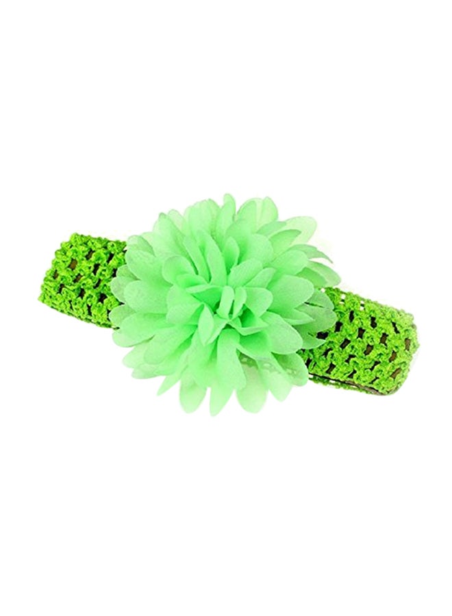 Chiffon Flower Decor Headband Green